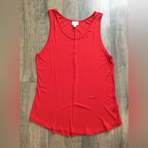 LuLaRoe Vibrant Red Tank Top